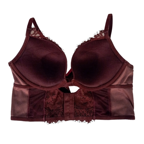 La Senza Push up Longline Velvet Lace Bra | US M - Picture 4 of 7